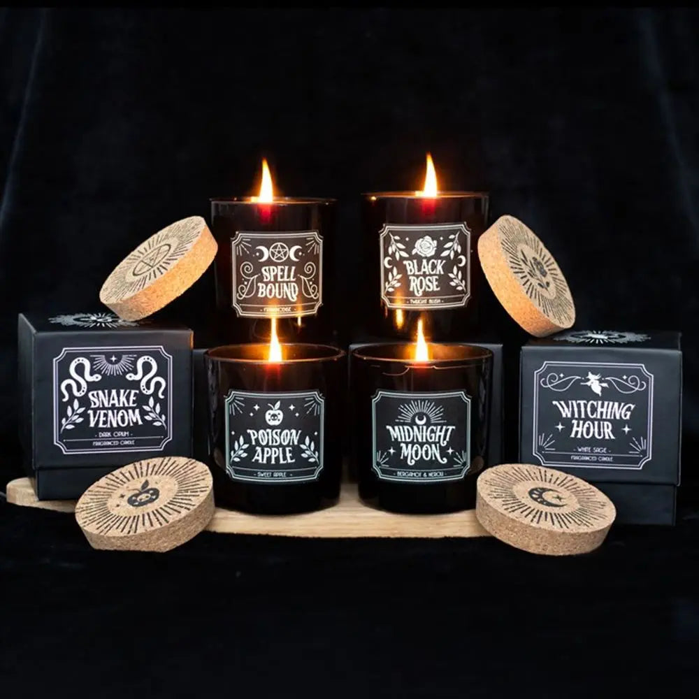 Set of 6 Midnight Ritual Candles โ Satin & Sox