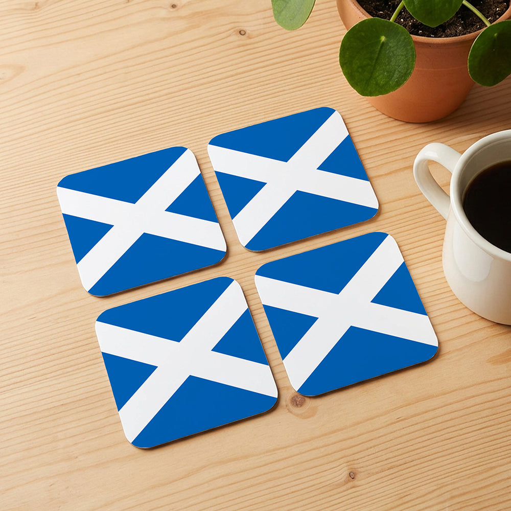 Flag Coasters with Cork Base - Set of 4
