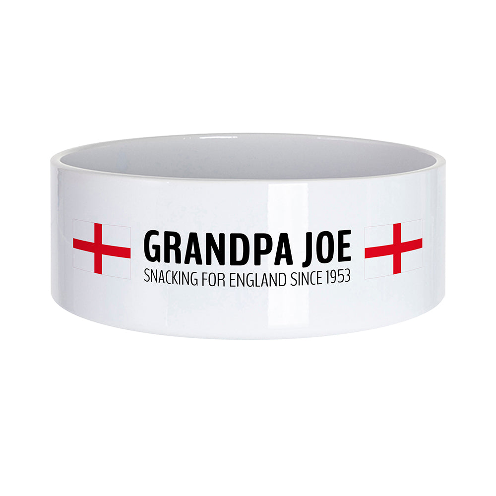 Personalised Snacking England Bowl
