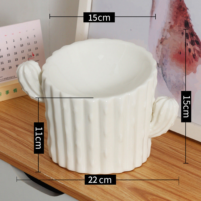 Cat Bowl Ceramic High Food Drinking Bowl