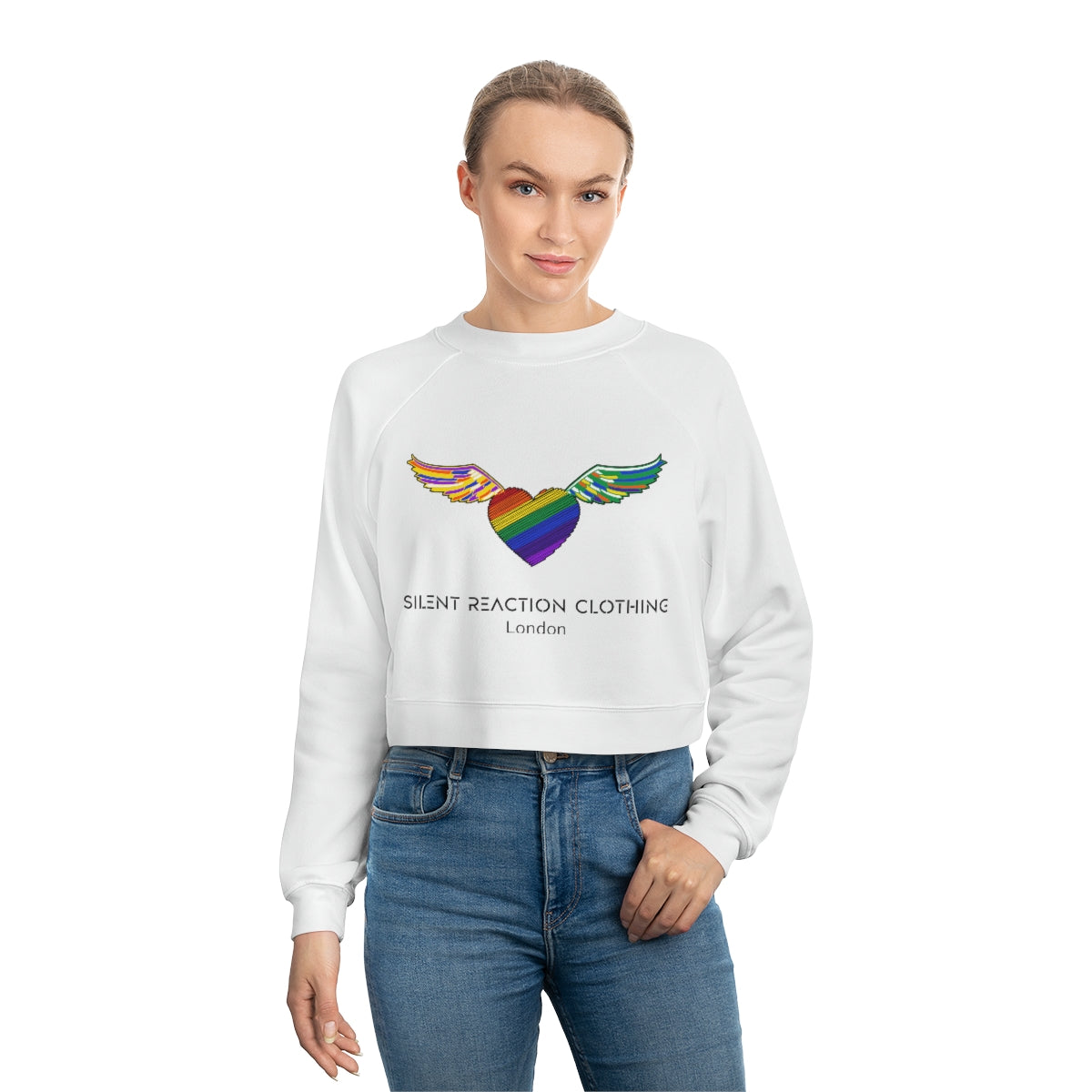 Women's Cropped Angel Pride Sweatshirt