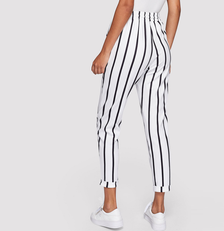 Cally Striped Cotton Summer Boating Trousers
