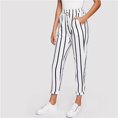 Cally Striped Cotton Summer Boating Trousers