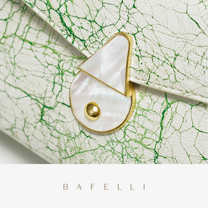 Bafelli Small White Clutch