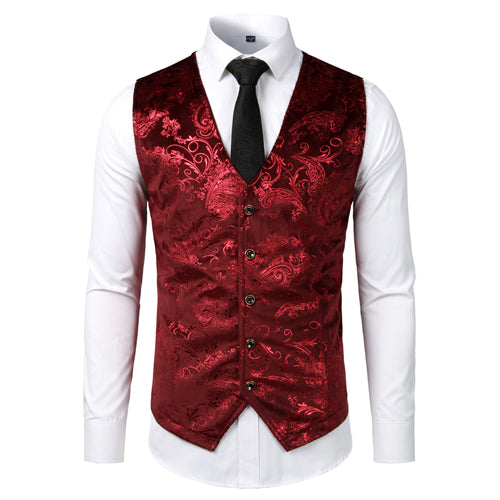 Steampunk Style Satin Waistcoat for Men