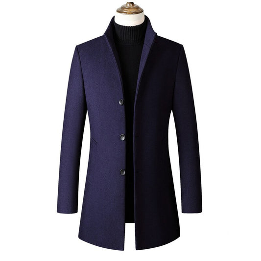Men's Thick Wool Trench Style Coat