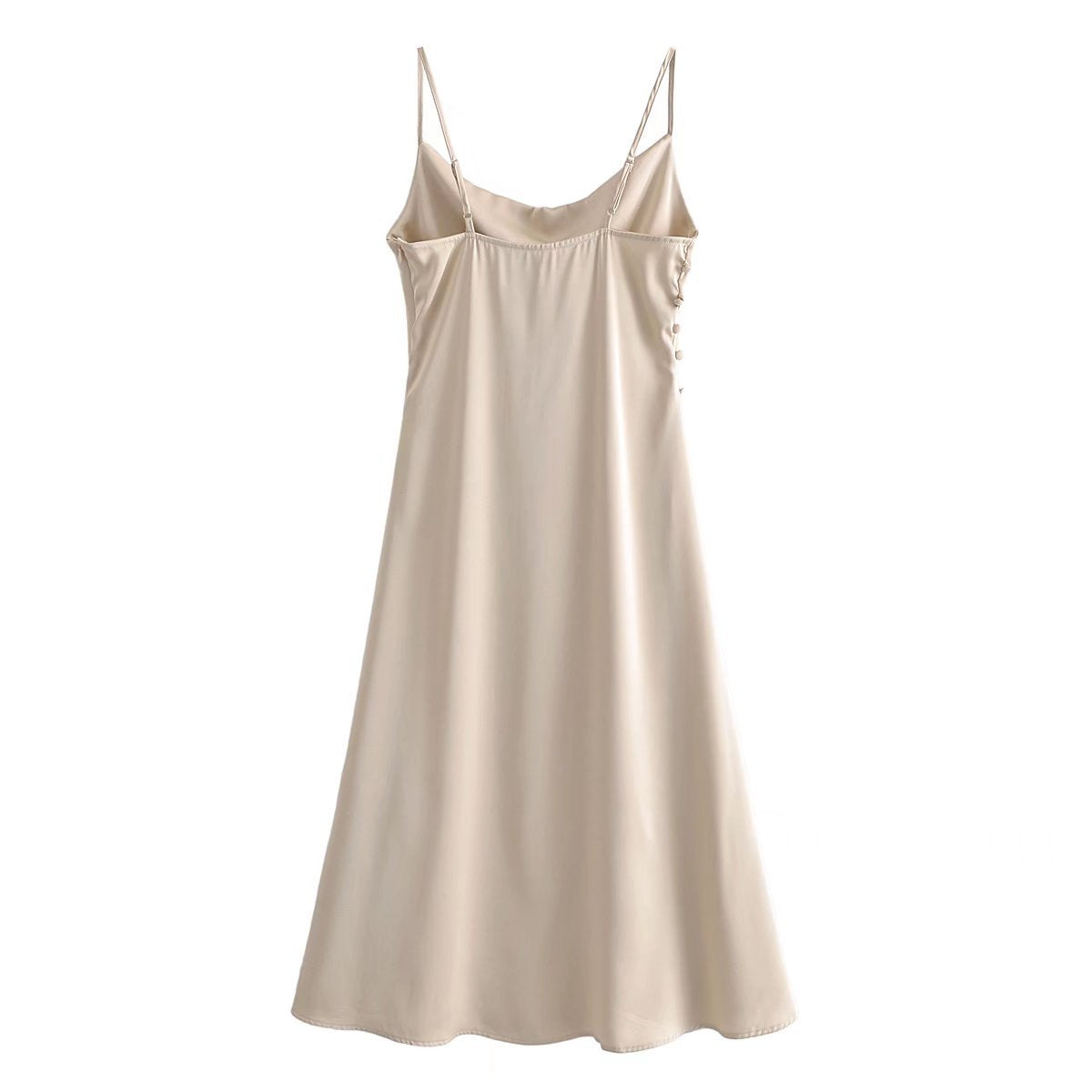 French Silk-Satin Strapless Dress