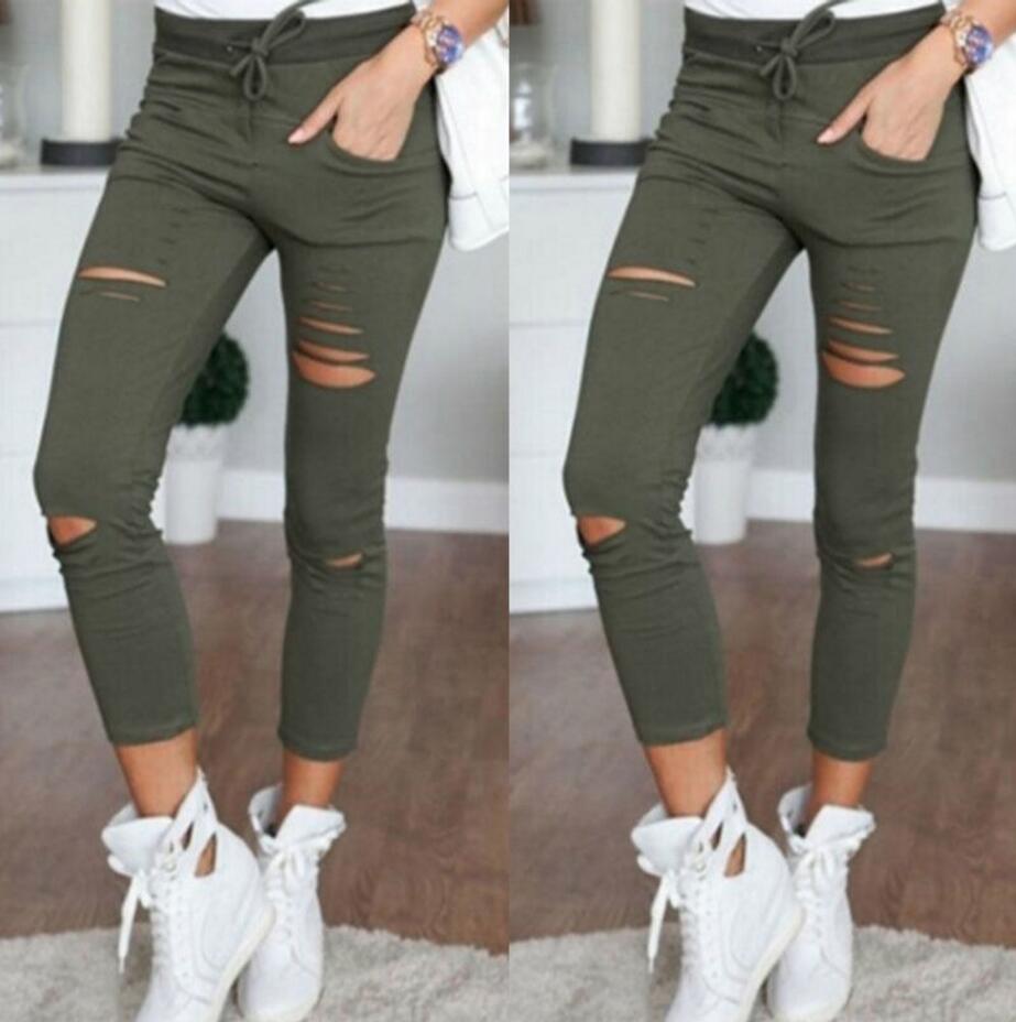 Stretchy Ripped Skinny Jeans Plus Size