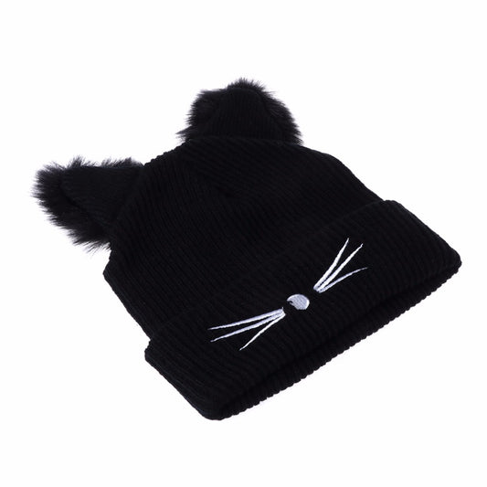 Knitted Warm Winter Cat Ears Beanie