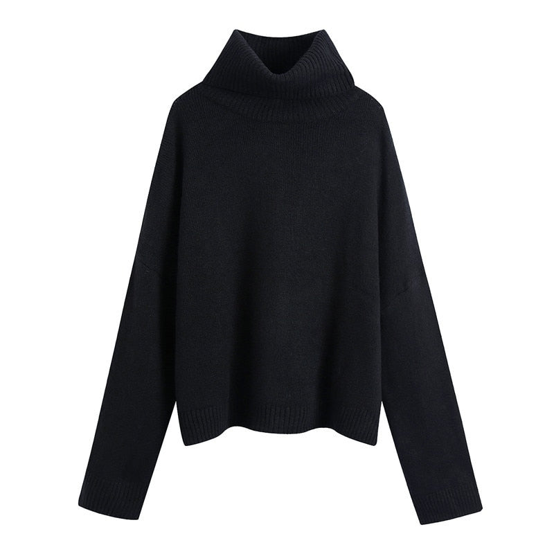 Ribbed Trim Loose Knit sweater