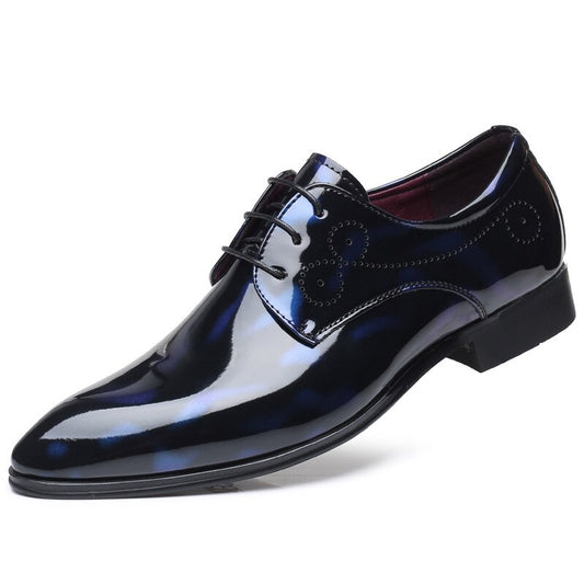Smokey design lace up PU leather Men's formal dress shoes