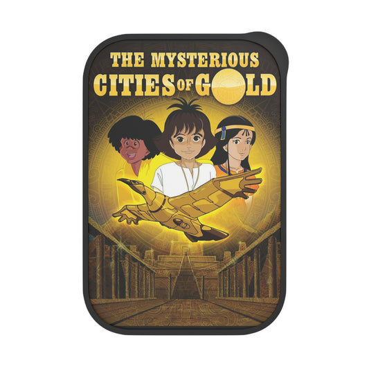 Retro Lunch Box with Utensils Mysterious Cities Of Gold Bento Box