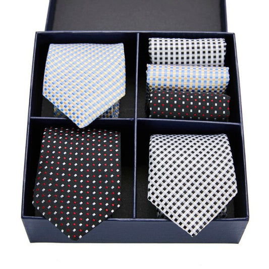 Edris - Men's Neck Tie and Hanky Gift Box 100% Silk