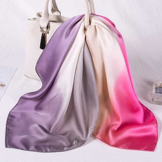 Pink and Lilac Ombre Satin Scarf Aria