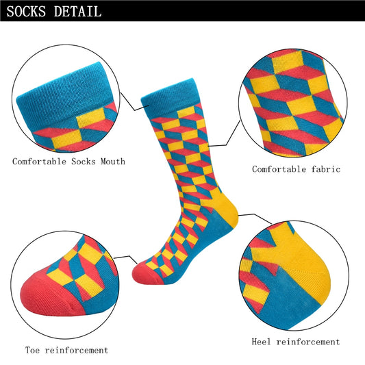 Cheque Socks Multipack 5 Pairs Adult