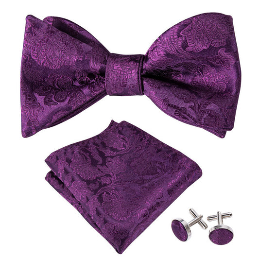 Classic Purple Bow Tie for Men 100% Silk