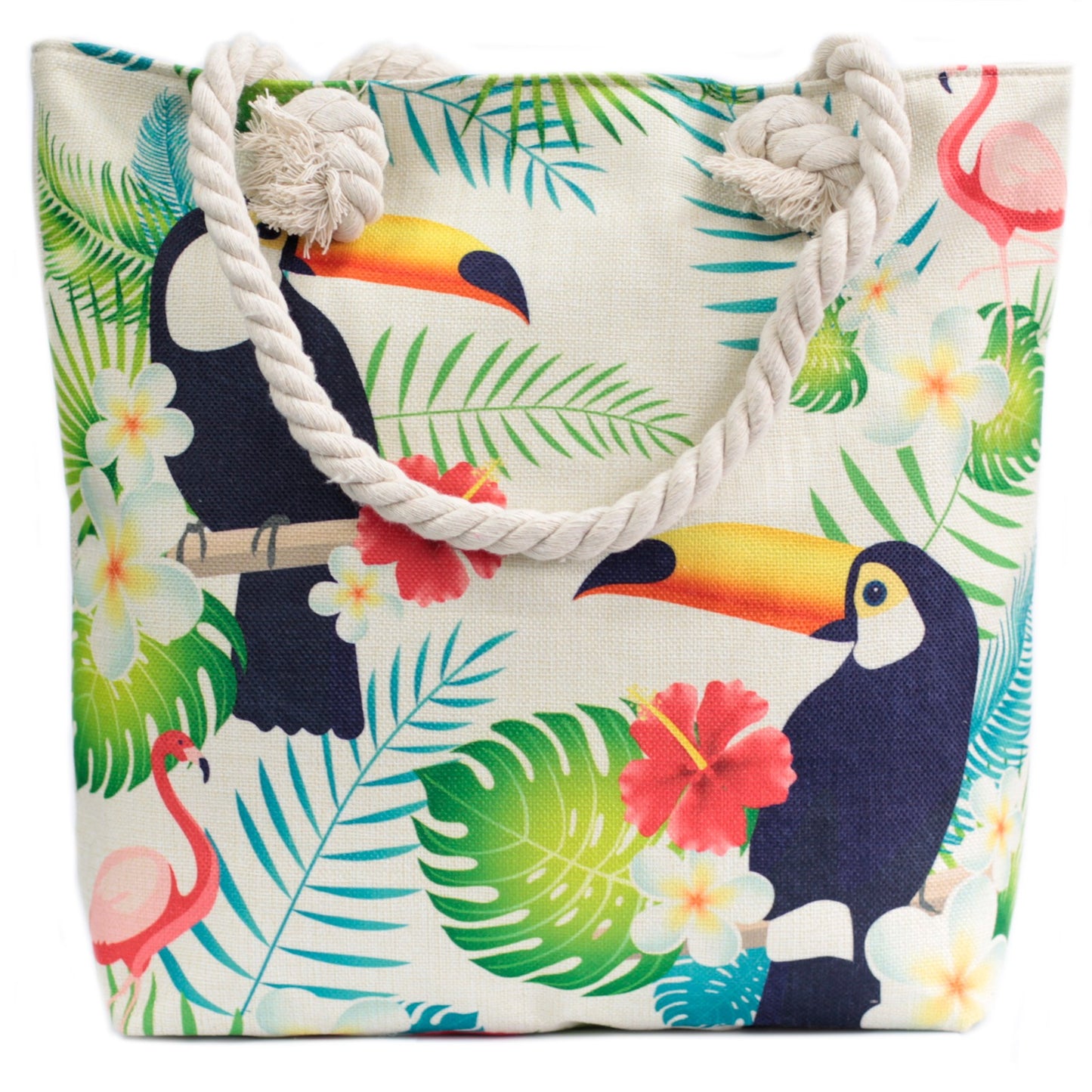 Tropical Toucan Cotton Rope Shopping Bag